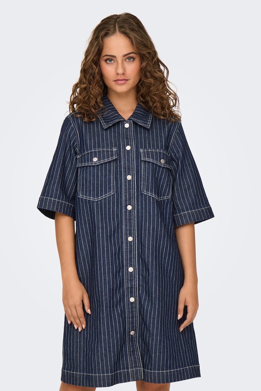 Kleedjes (korte mouwen) Dark blue denim - ONLY®