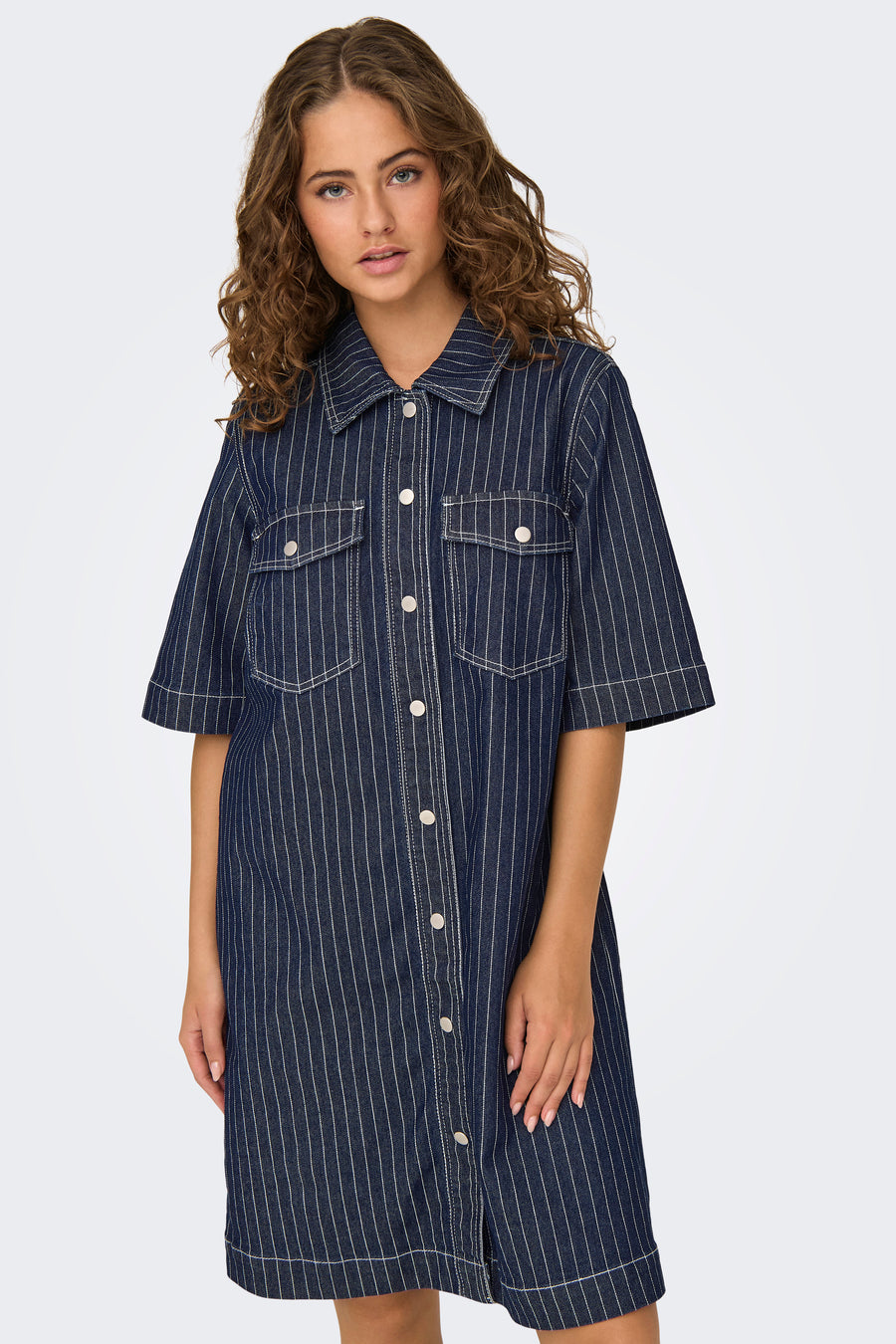 Kleedjes (korte mouwen) Dark blue denim - ONLY®