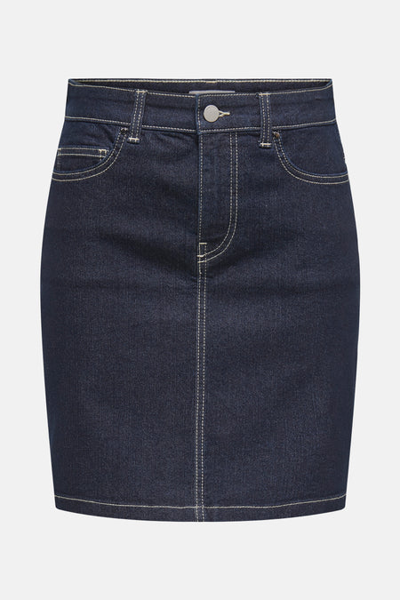 Rok (kort) Dark blue denim - JDY