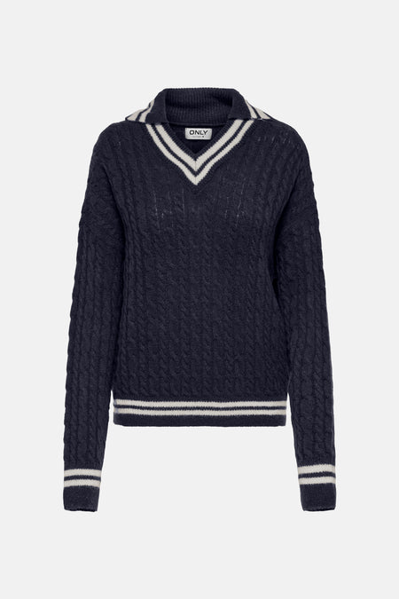 Trui met V-hals Blauw - ONLY®