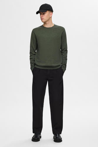 Trui met ronde hals Groen - SELECTED