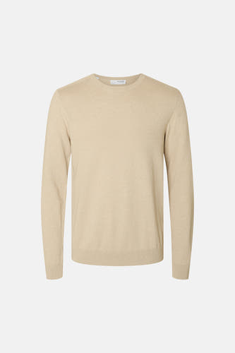 Trui met ronde hals Beige - SELECTED