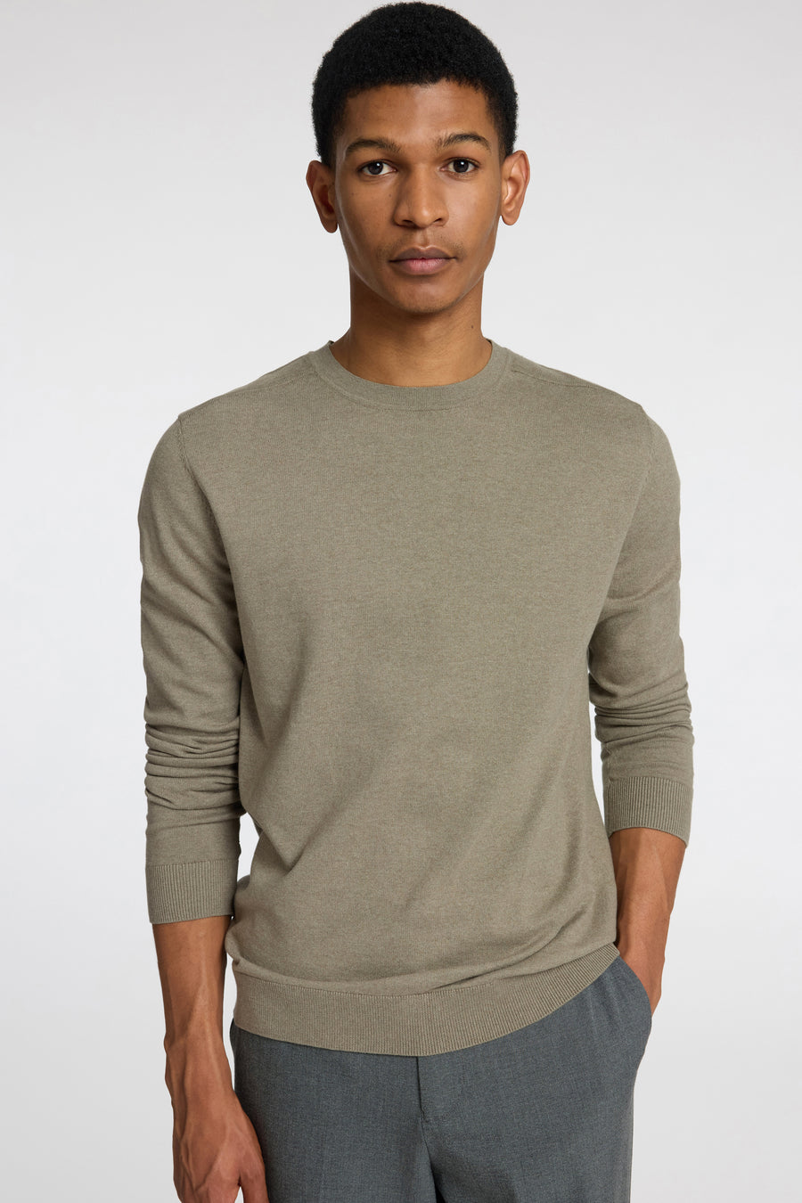 Trui met ronde hals Groen - SELECTED