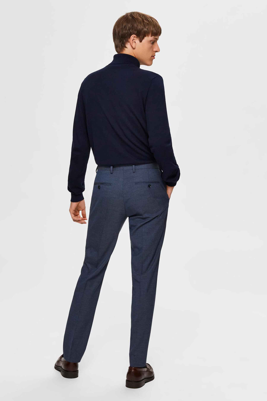 Trui met rolkraag Blauw - SELECTED