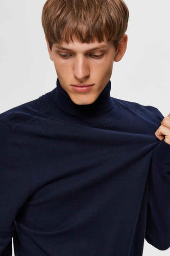 Trui met rolkraag Blauw - SELECTED