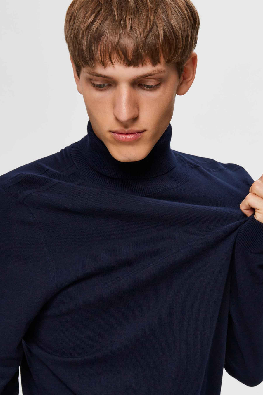 Trui met rolkraag Blauw - SELECTED