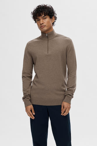 Trui met ronde hals Bruin - SELECTED