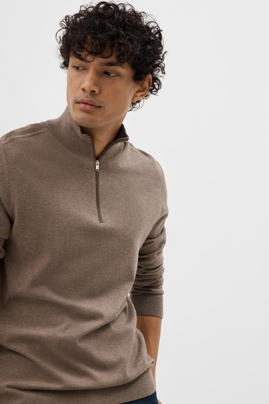 Trui met ronde hals Bruin - SELECTED