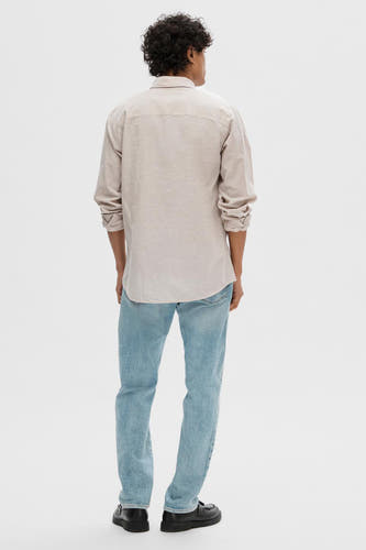 Hemd (lange mouwen) Beige - SELECTED