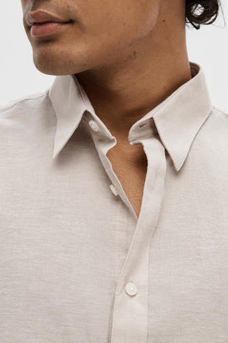 Hemd (lange mouwen) Beige - SELECTED