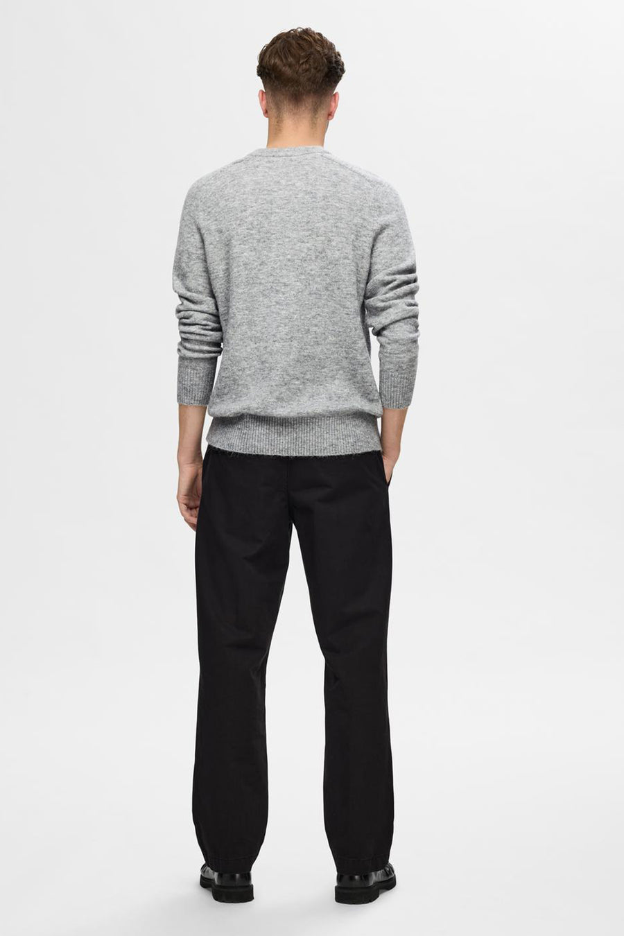 Trui met ronde hals Grijs - SELECTED