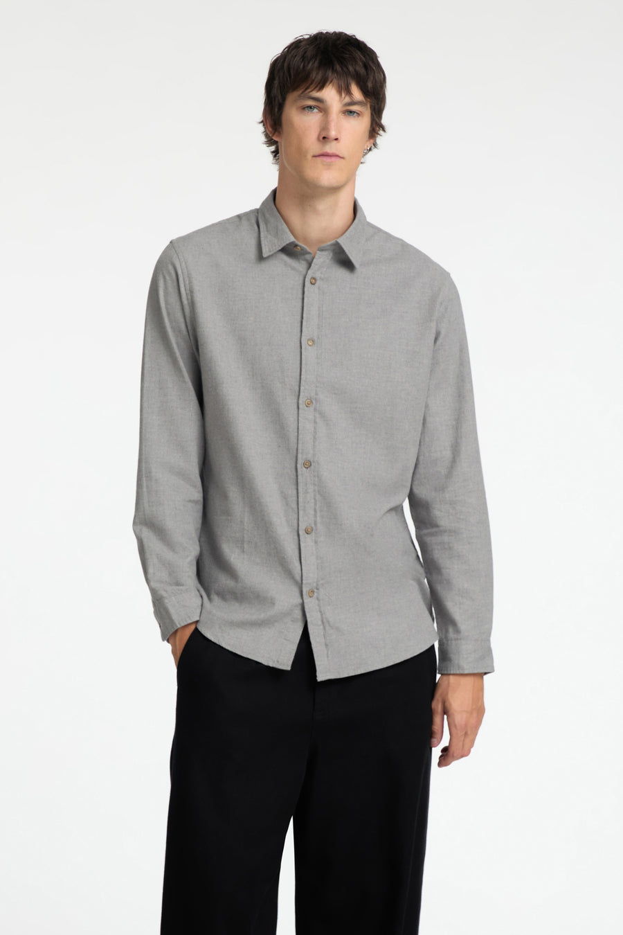 Hemd (lange mouwen) Grijs - SELECTED