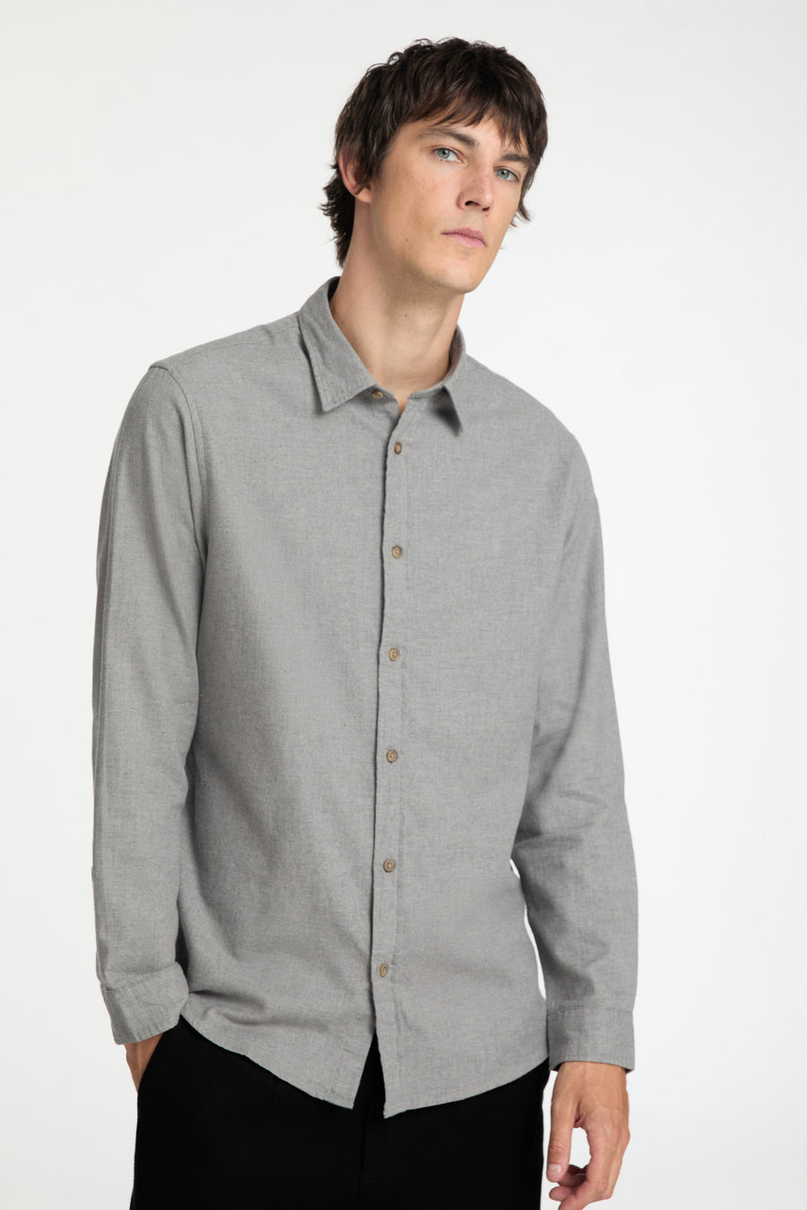 Hemd (lange mouwen) Grijs - SELECTED