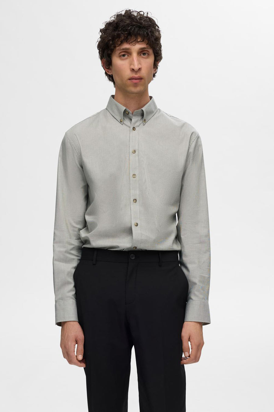 Hemd (lange mouwen) Grijs - SELECTED