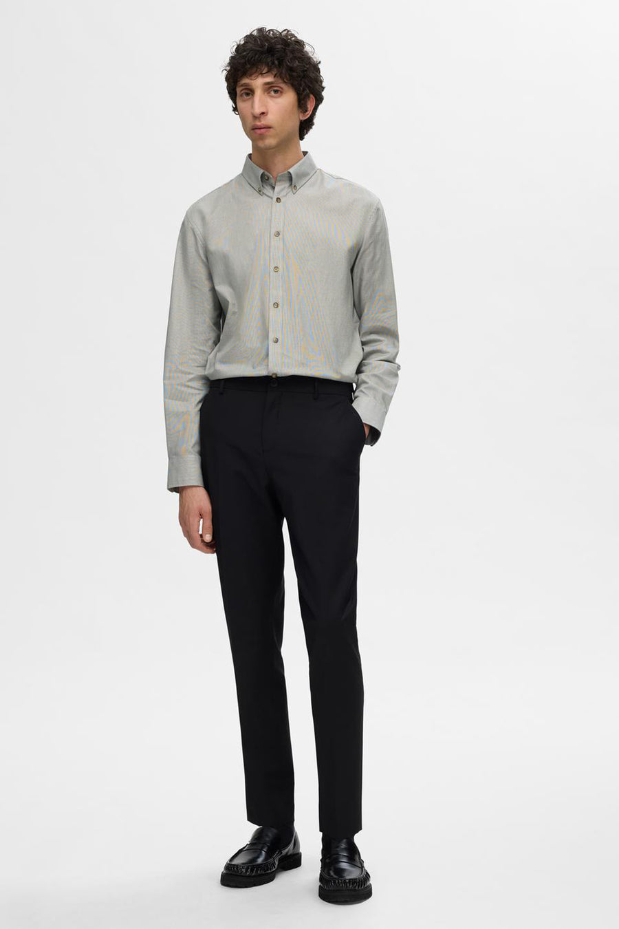 Hemd (lange mouwen) Grijs - SELECTED