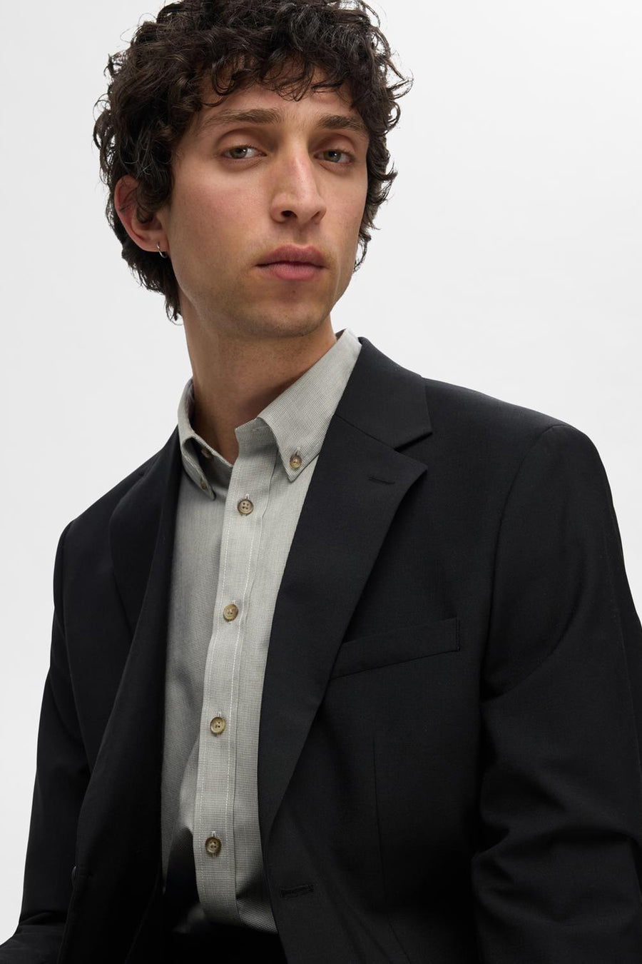 Hemd (lange mouwen) Grijs - SELECTED