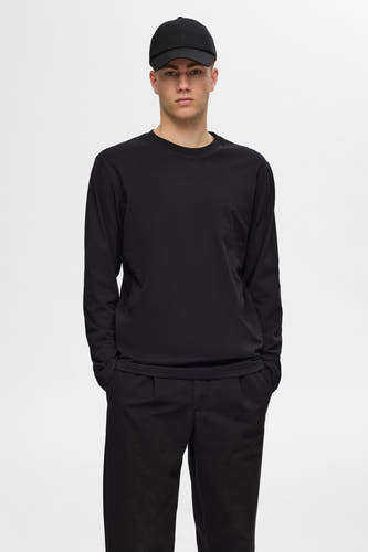 T-shirt (lange mouwen) Zwart - SELECTED