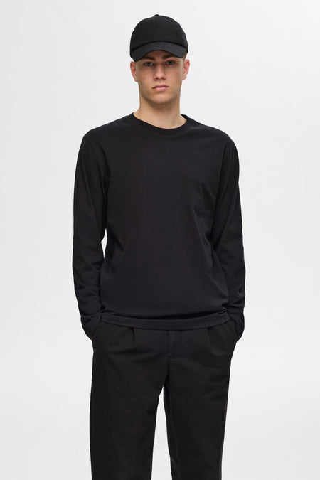 T-shirt (lange mouwen) Zwart - SELECTED