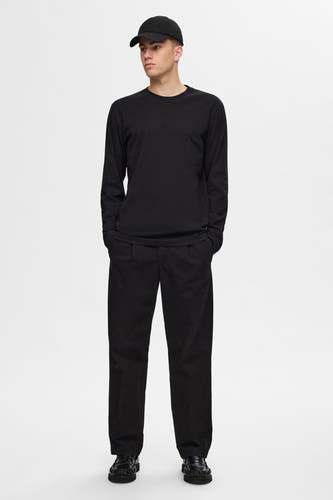T-shirt (lange mouwen) Zwart - SELECTED