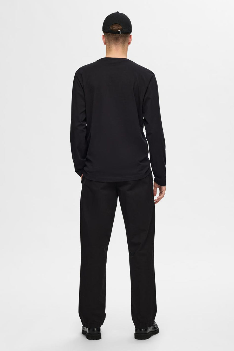 T-shirt (lange mouwen) Zwart - SELECTED