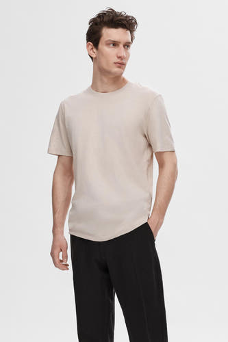 T-shirt (korte mouwen) Beige - SELECTED