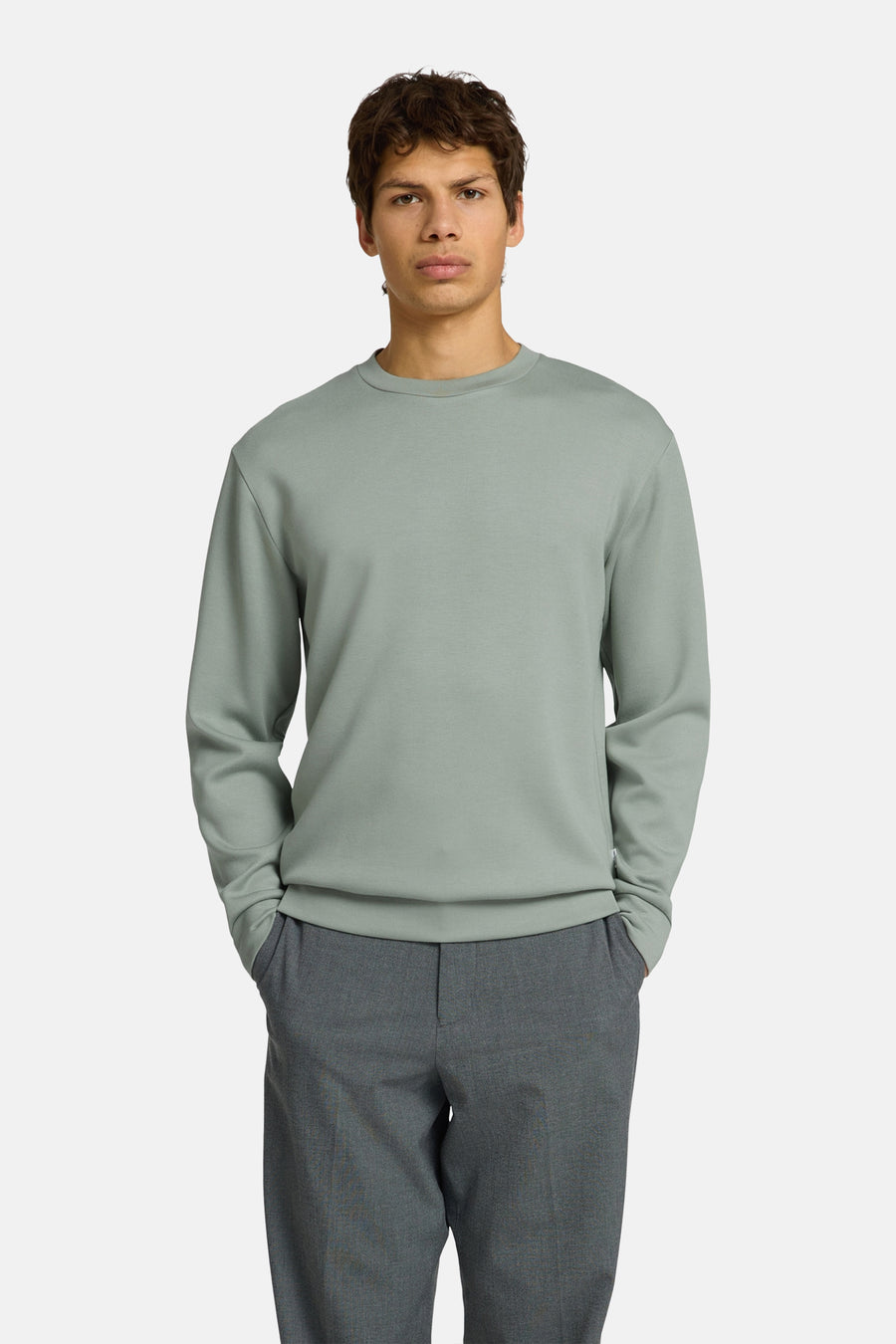 Sweater met ronde hals Groen - SELECTED