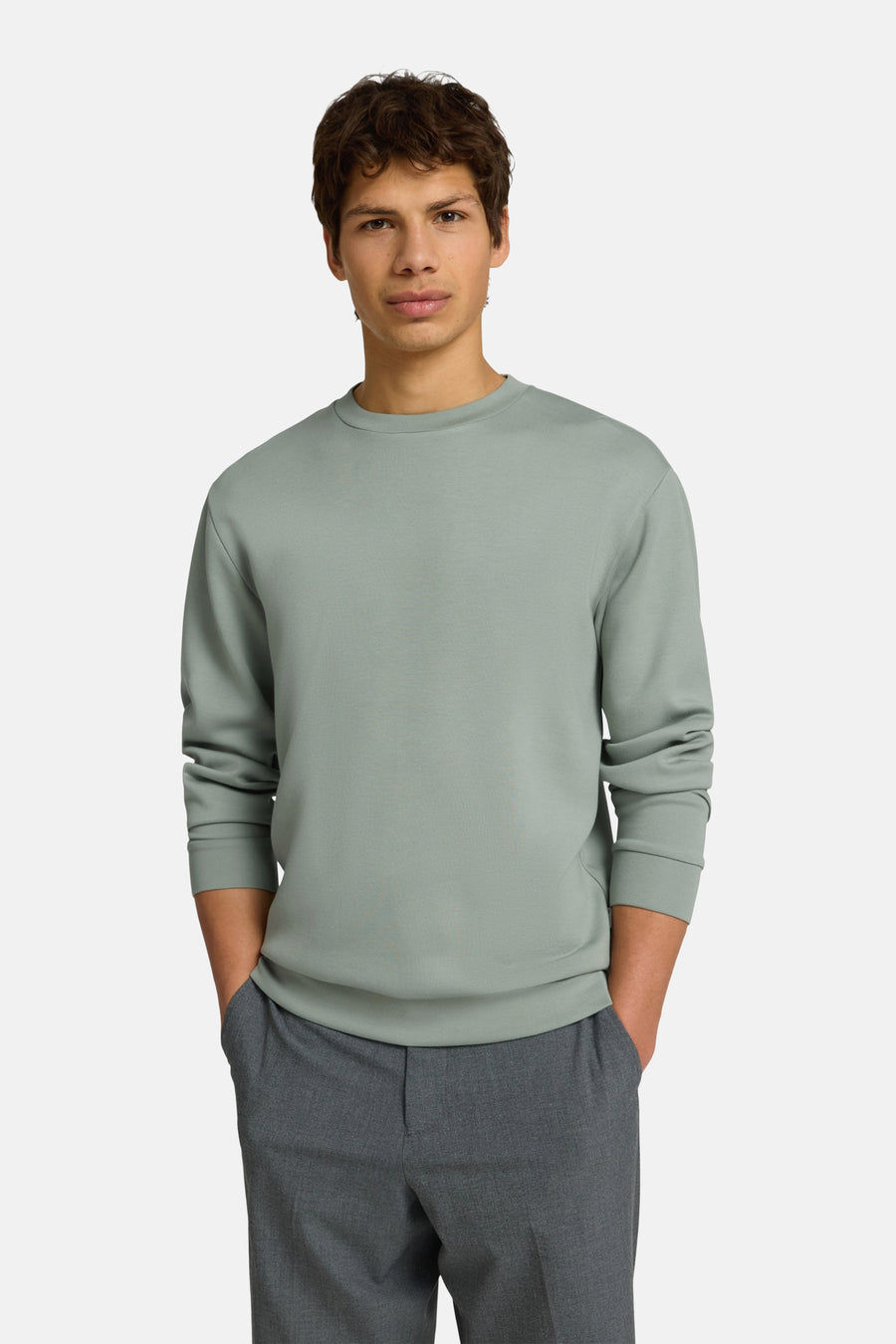 Sweater met ronde hals Groen - SELECTED