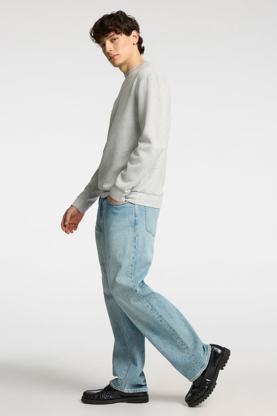 Sweater met ronde hals Grijs - SELECTED