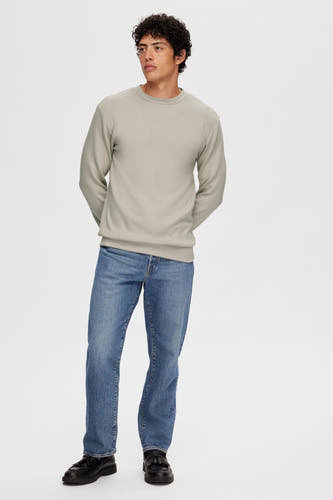 Sweater met ronde hals Ecru - SELECTED