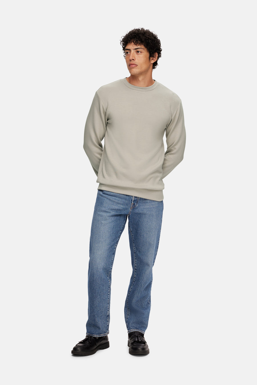 Sweater met ronde hals Ecru - SELECTED