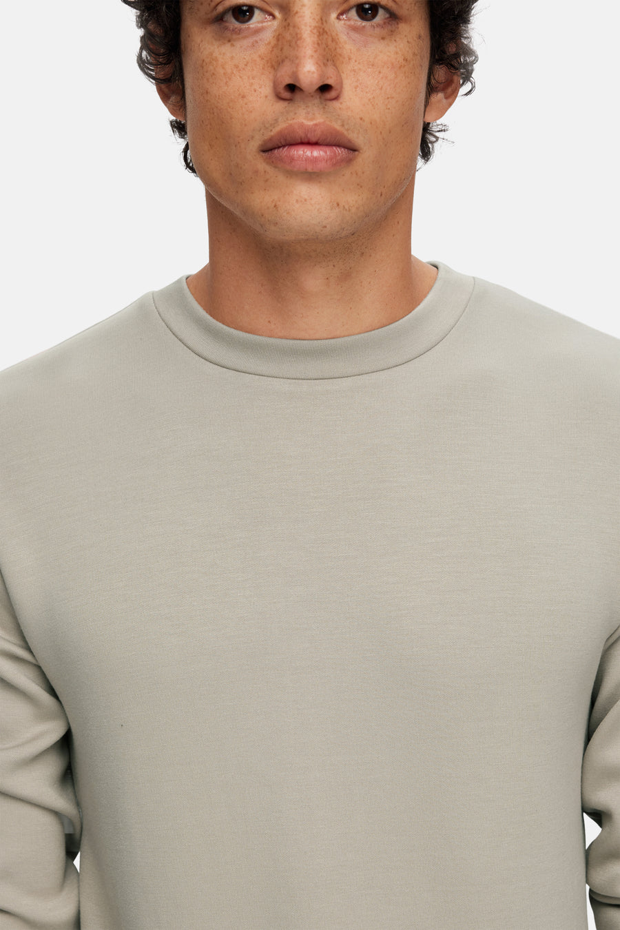 Sweater met ronde hals Ecru - SELECTED