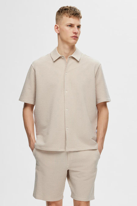 Hemd (korte mouwen) Beige - SELECTED