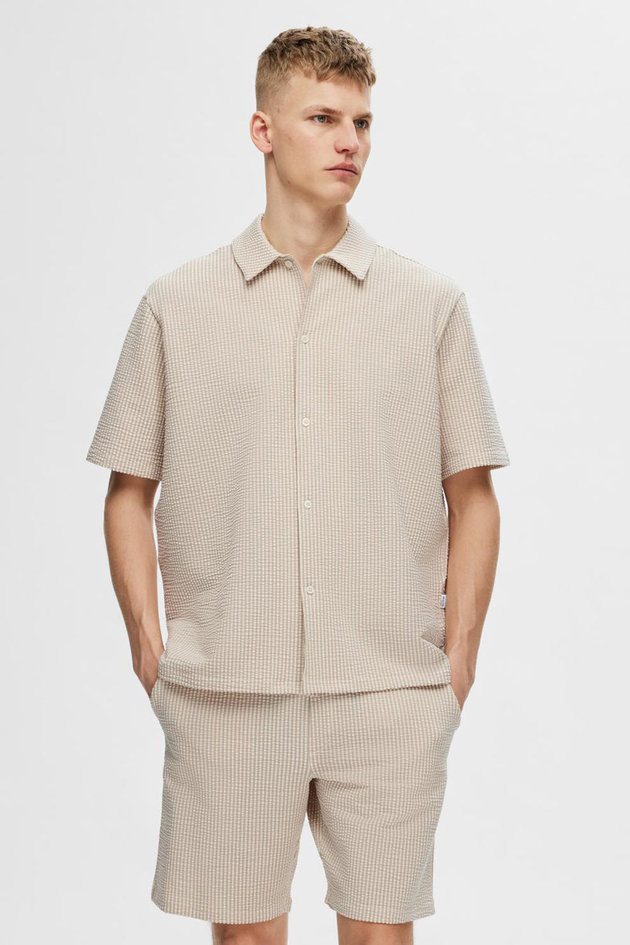 Hemd (korte mouwen) Beige - SELECTED