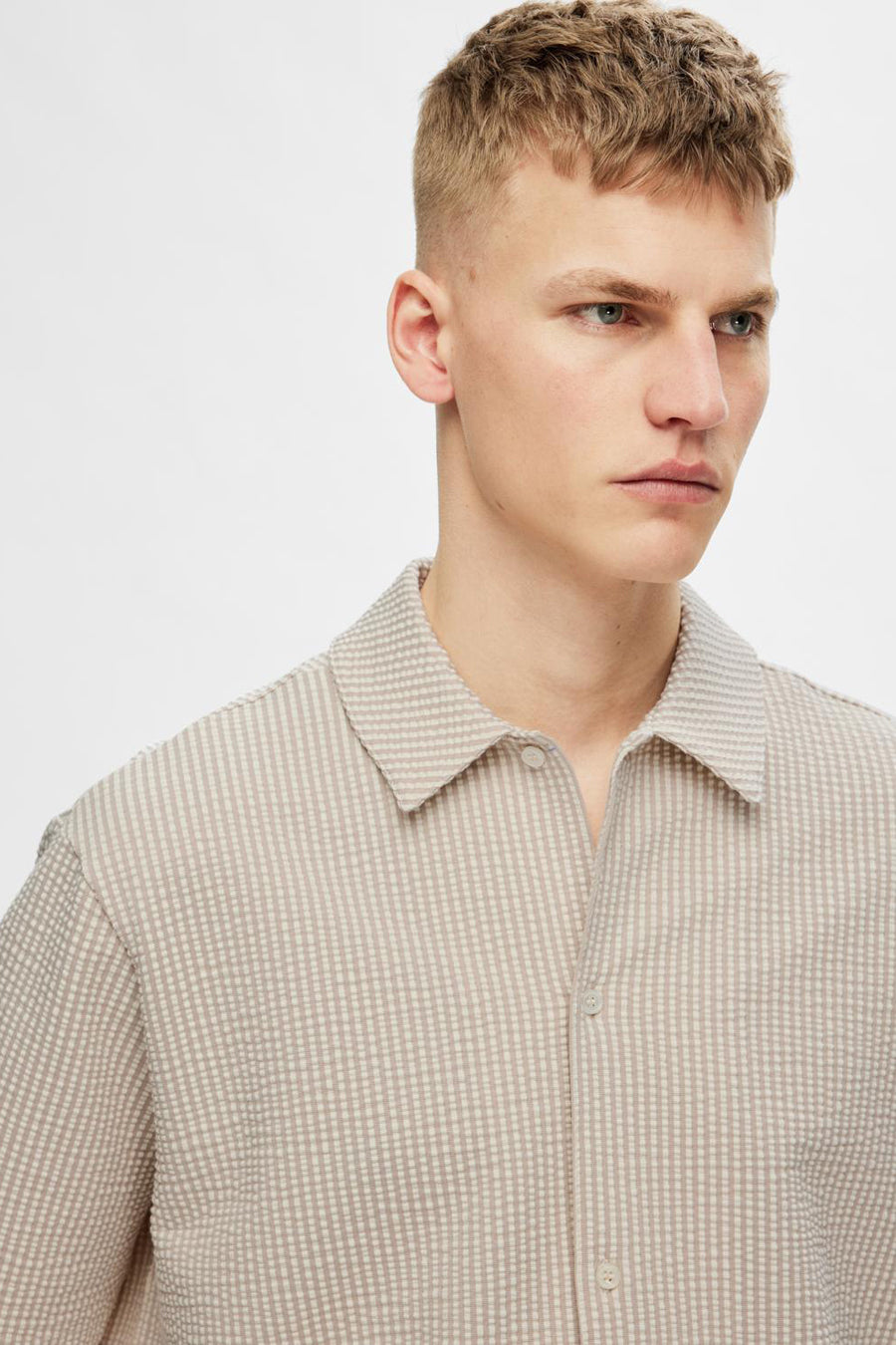 Hemd (korte mouwen) Beige - SELECTED