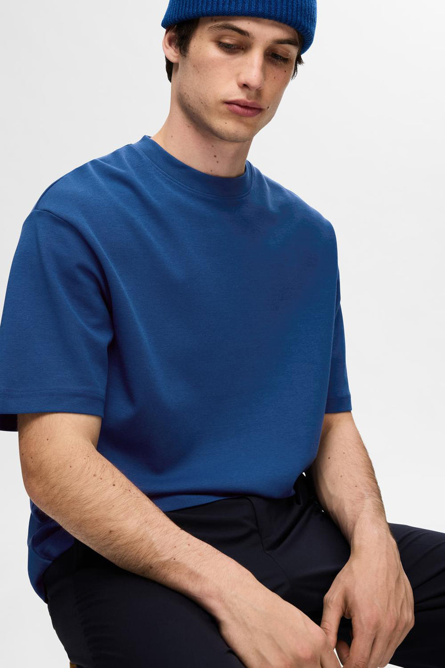 T-shirt (korte mouwen) Blauw - SELECTED