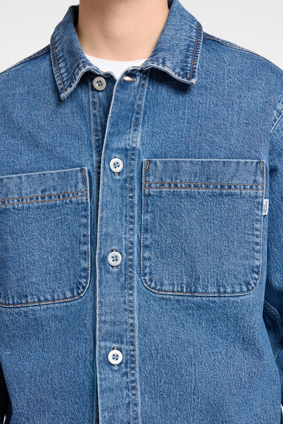 Jeanshemd Mid blue denim - SELECTED