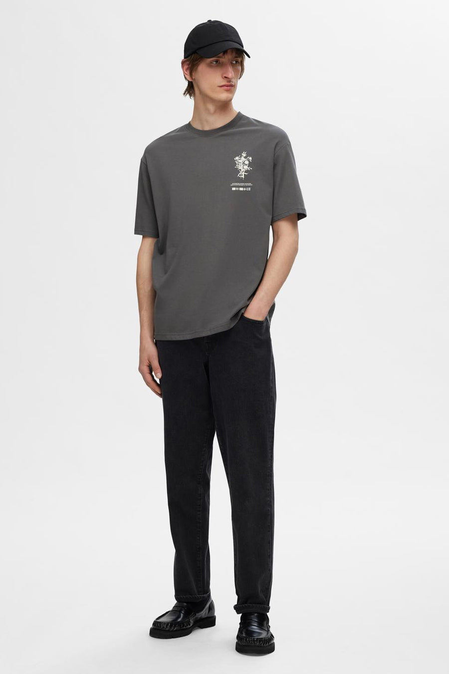 T-shirt (korte mouwen) Grijs - SELECTED
