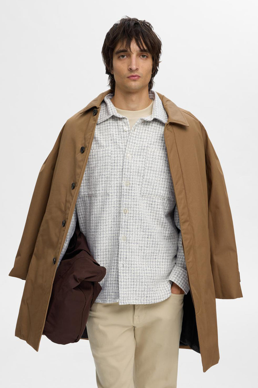 Hemd (lange mouwen) Grijs - SELECTED