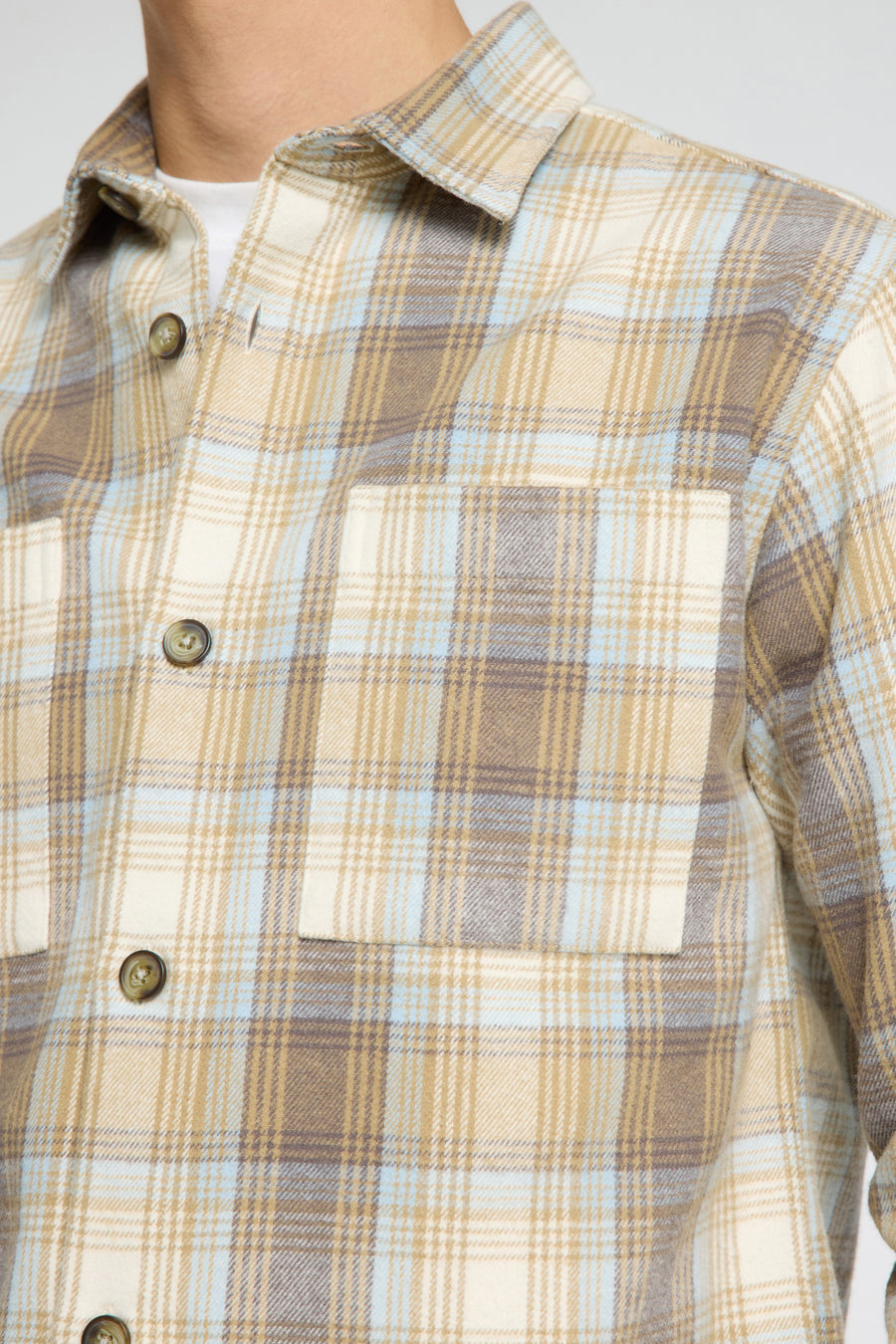 Hemd (lange mouwen) Beige - SELECTED