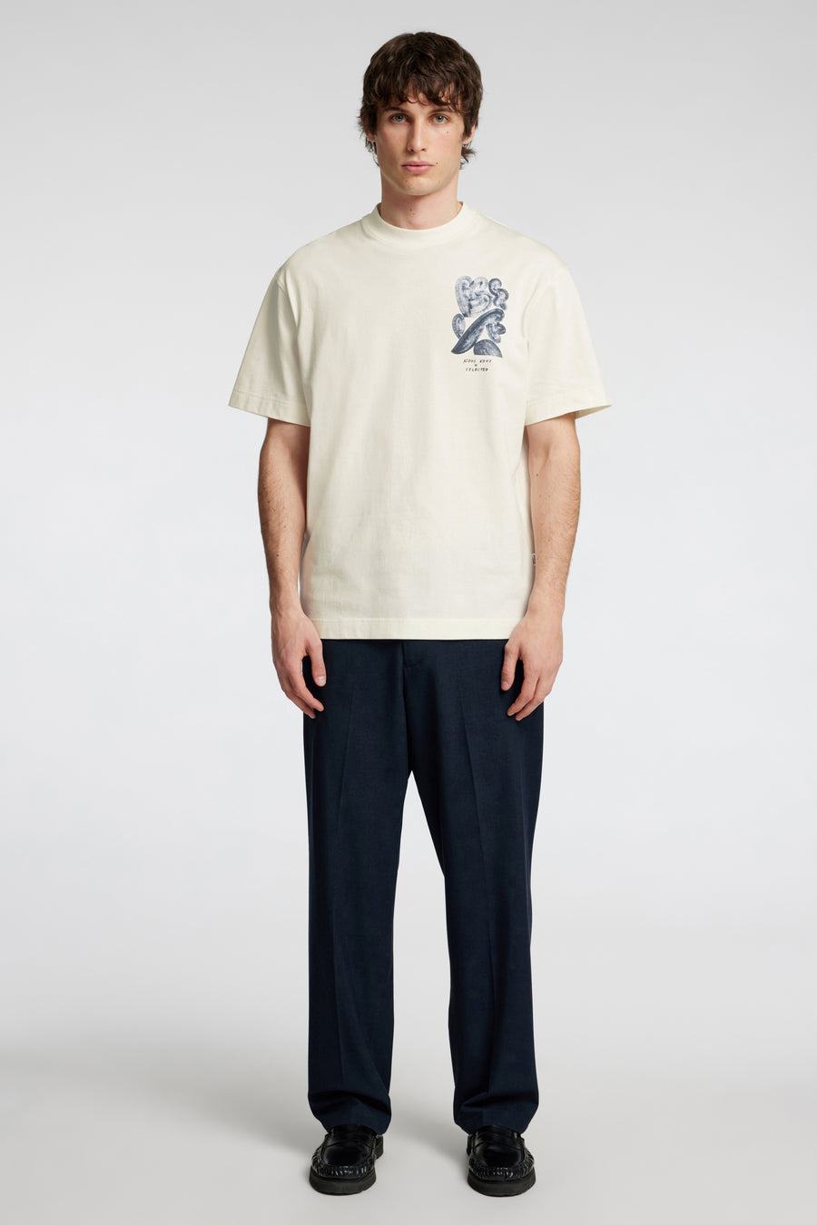 T-shirt (korte mouwen) Ecru - SELECTED