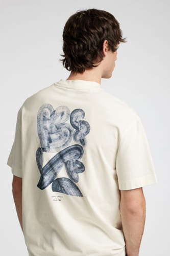 T-shirt (korte mouwen) Ecru - SELECTED