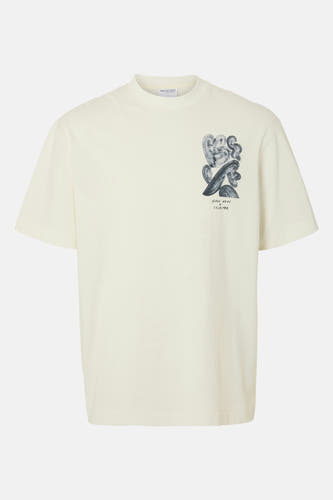 T-shirt (korte mouwen) Ecru - SELECTED