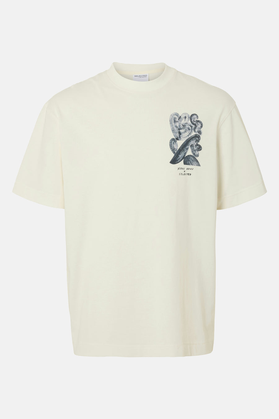 T-shirt (korte mouwen) Ecru - SELECTED