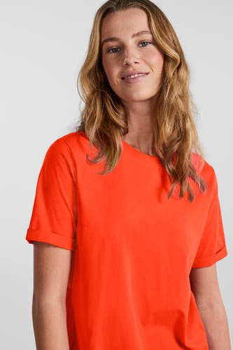 Top (korte mouwen) Oranje - PIECES®