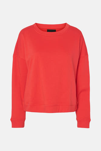 Sweater met ronde hals Rood - PIECES®