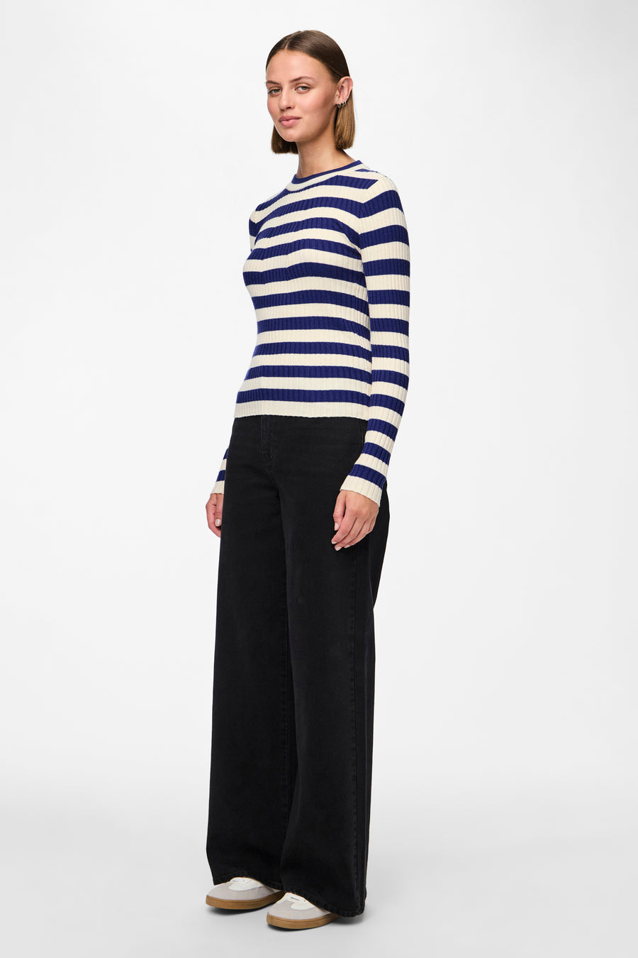 Trui met ronde hals Blauw - PIECES®