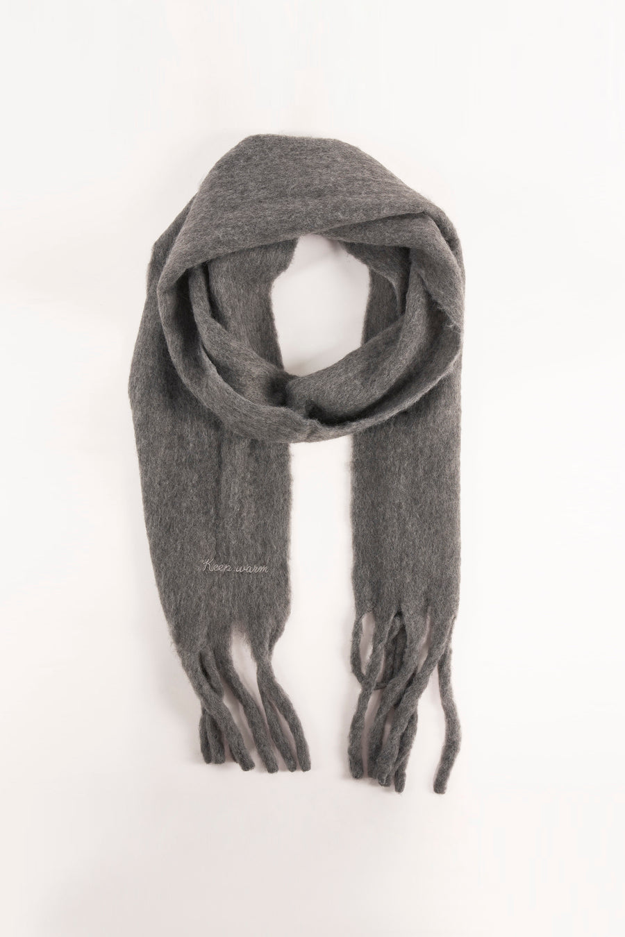 Wintersjaals Grijs - PIECES®