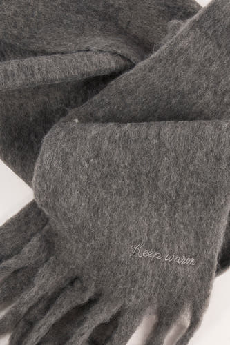 Wintersjaals Grijs - PIECES®