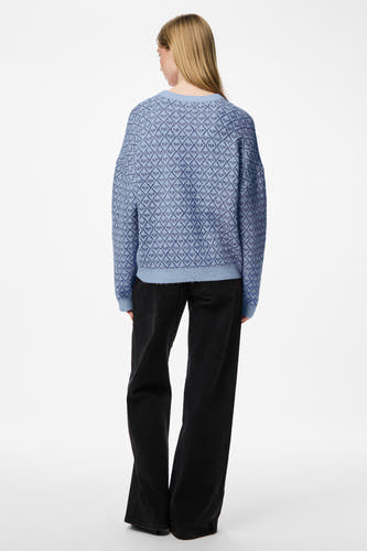 Trui met ronde hals Blauw - PIECES®