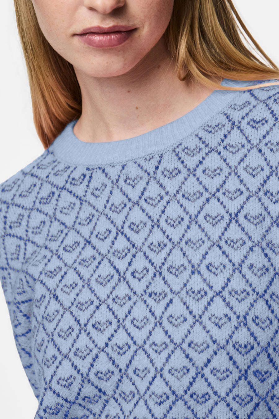 Trui met ronde hals Blauw - PIECES®